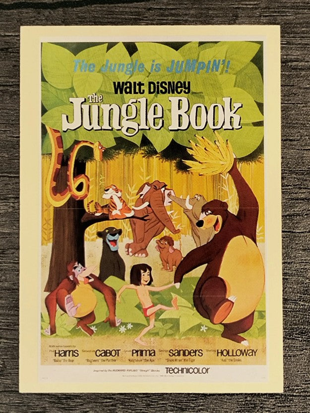 1997 Disney Animated Movie Poster Trading Cards #19 The Jungle Book