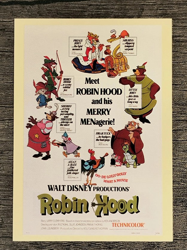 1997 Disney Animated Movie Poster Trading Cards #21 Robin Hood