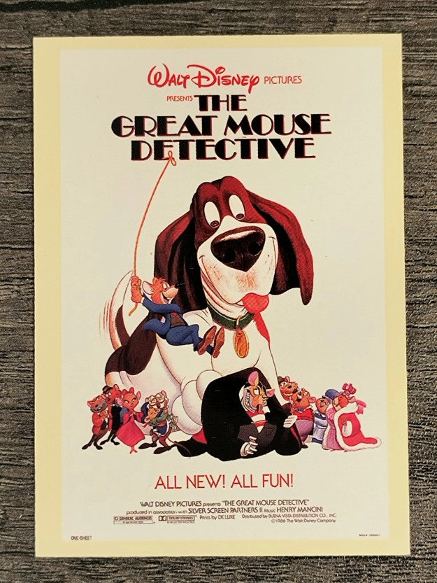 1997 Disney Animated Movie Poster Trading Cards #26 The Great Mouse Detective