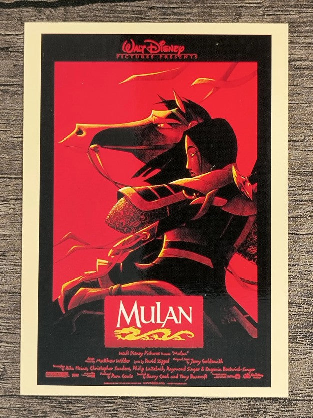 1997 Disney Animated Movie Poster Trading Cards #36 Mulan