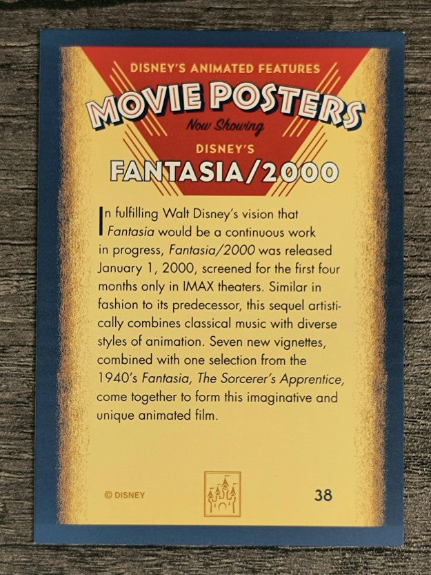 1997 Disney Animated Movie Poster Trading Cards #38 Fantasia 2000