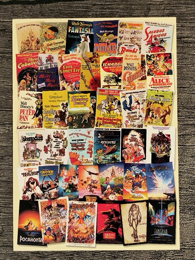1997 Disney Animated Movie Poster Trading Cards #CL Checklist