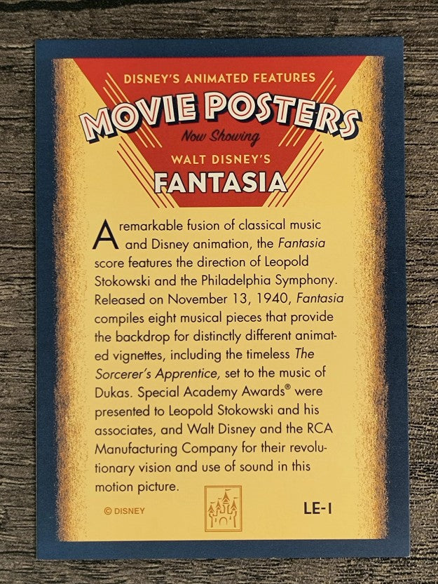 1997 Disney Animated Movie Poster Trading Cards Tin Exclusives #LE1 Fantasia
