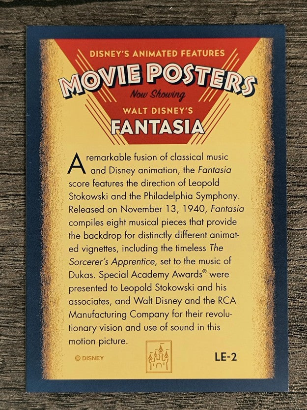 1997 Disney Animated Movie Poster Trading Cards Tin Exclusives #LE2 Fantasia