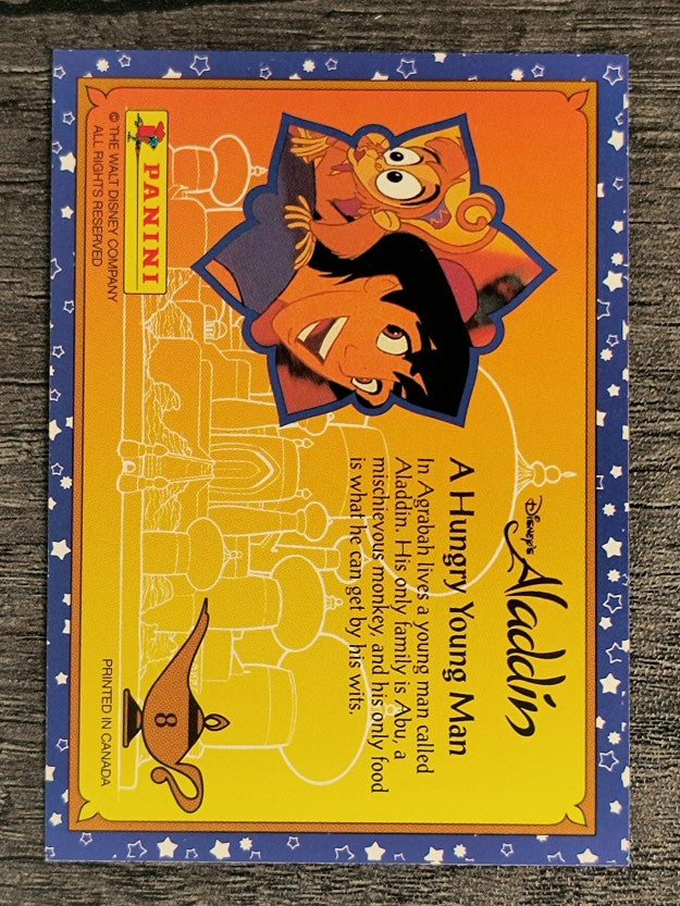 1993 Panini Aladdin #8 A Hungry Young Man