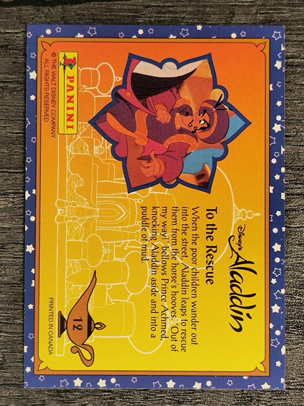 1993 Panini Aladdin #12 To the Rescue