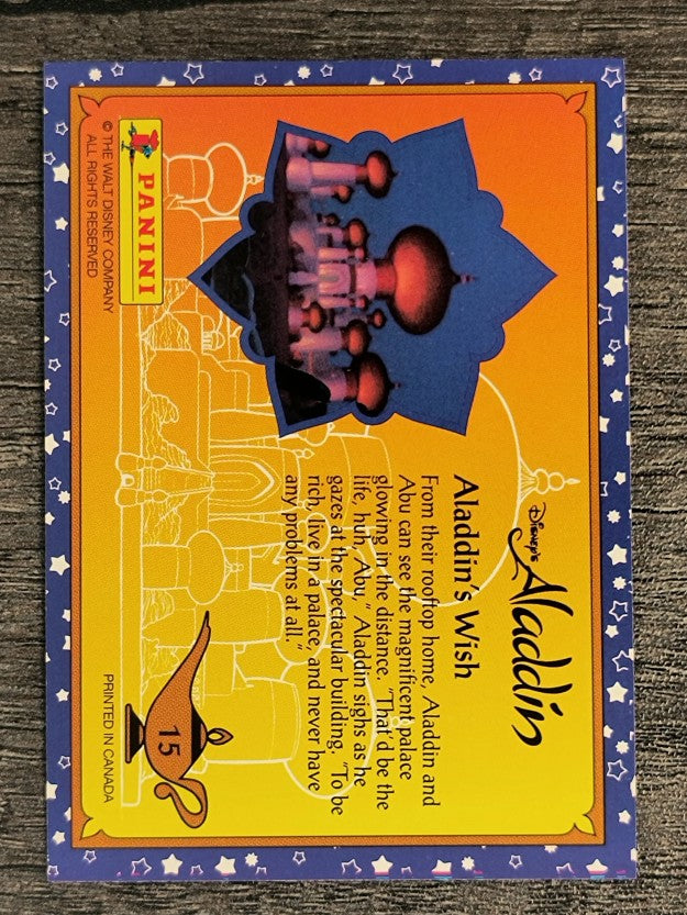 1993 Panini Aladdin #15 Aladdin's Wish