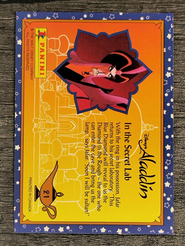 1993 Panini Aladdin #21 In the Secret Lab