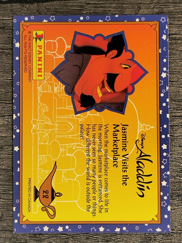 1993 Panini Aladdin #22 Jasmine Visits the Marketplace