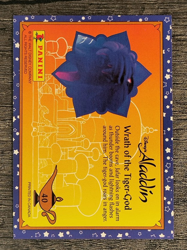 1993 Panini Aladdin #40 Wrath of the Tiger-God