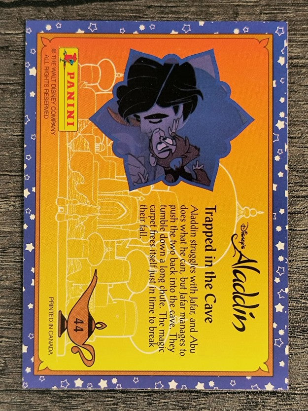 1993 Panini Aladdin #44 Trapped in the Cave