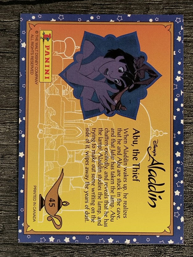 1993 Panini Aladdin #45 Abu, the Thief