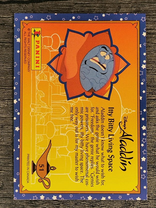 1993 Panini Aladdin #51 Itty Bitty Living Space