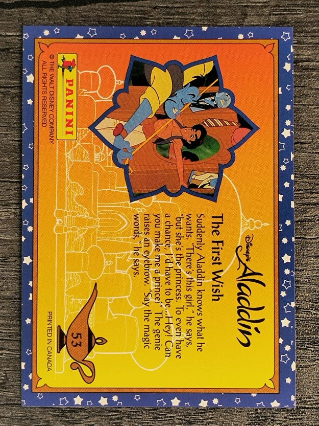 1993 Panini Aladdin #53 The First Wish