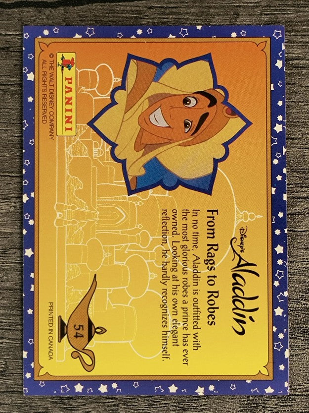 1993 Panini Aladdin #54 From Rags to Robes