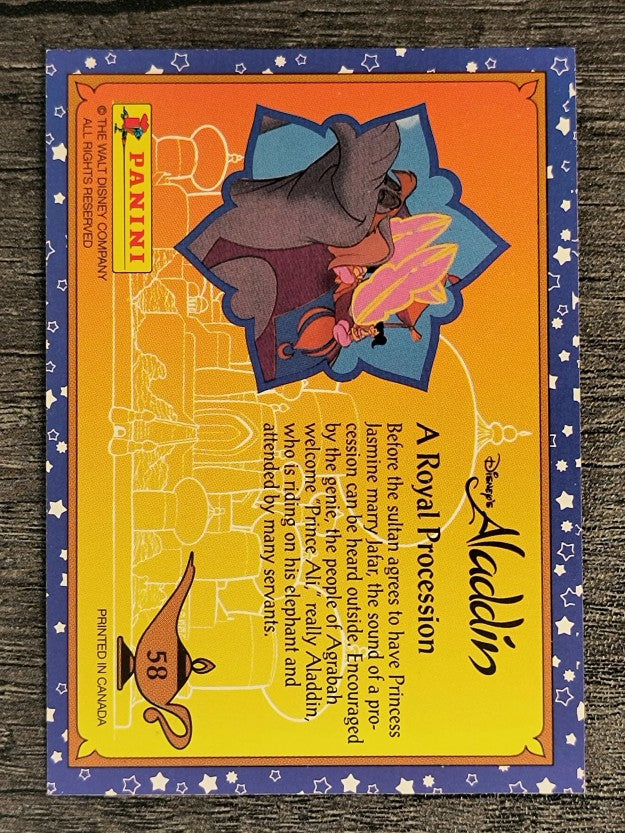 1993 Panini Aladdin #58 A Royal Procession