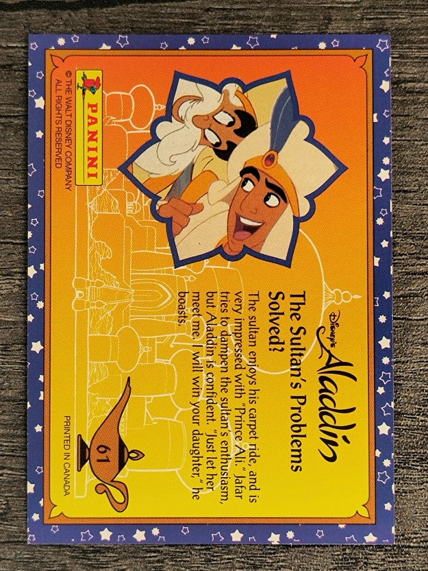 1993 Panini Aladdin #61 The Sultan's Problems Solved