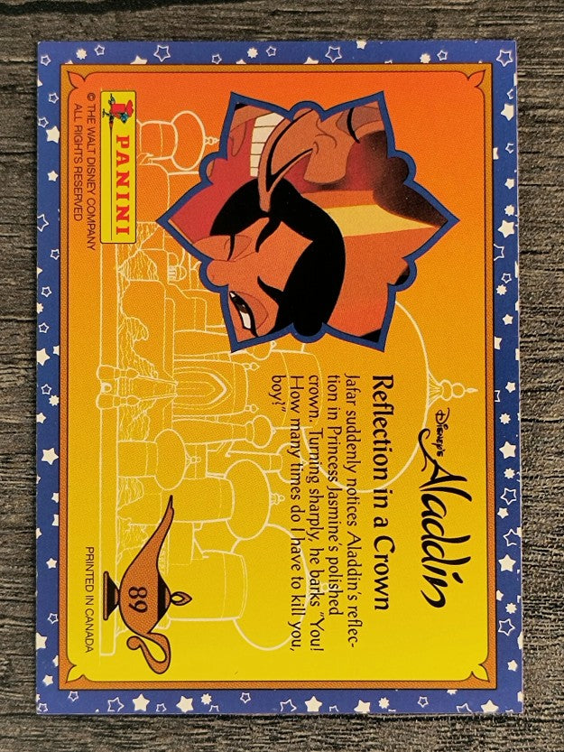 1993 Panini Aladdin #89 Reflection in a Crown