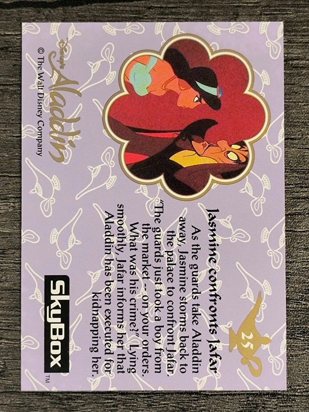 1993 SkyBox Aladdin #25 Jasmine confronts Jafar