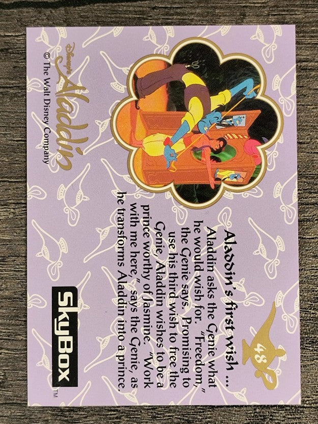 1993 SkyBox Aladdin #48 Aladdin's first wish