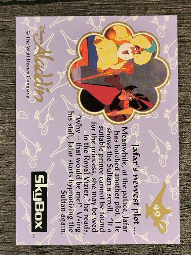 1993 SkyBox Aladdin #49 Jafar's newest plot