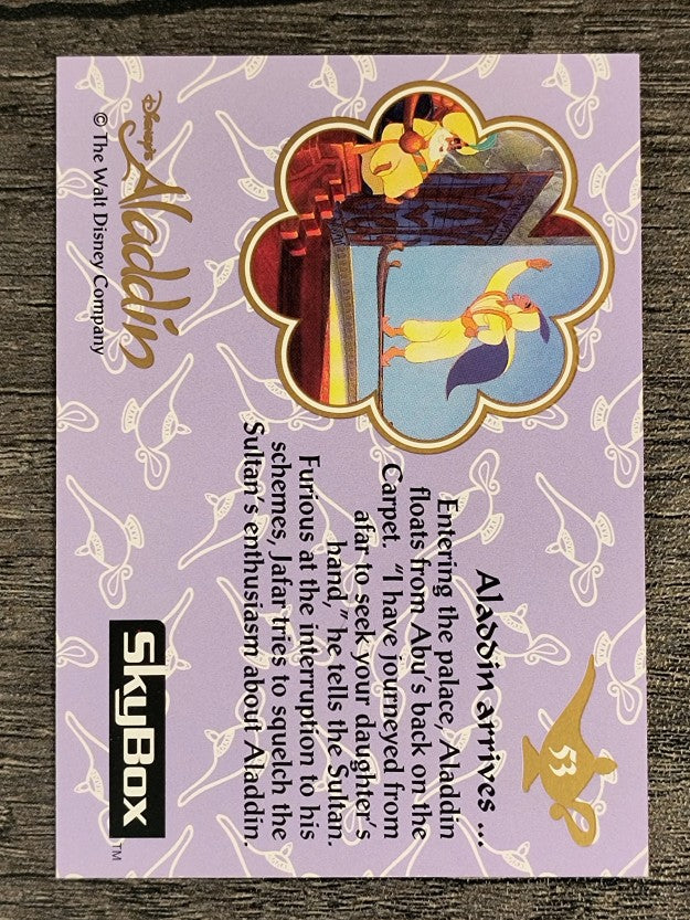 1993 SkyBox Aladdin #53 Aladdin arrives