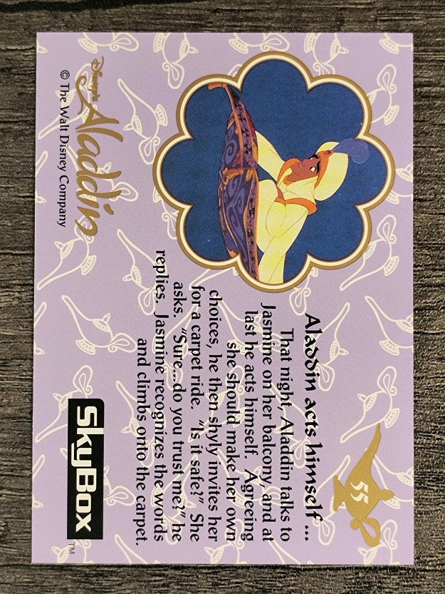 1993 SkyBox Aladdin #55 Aladdin acts himself