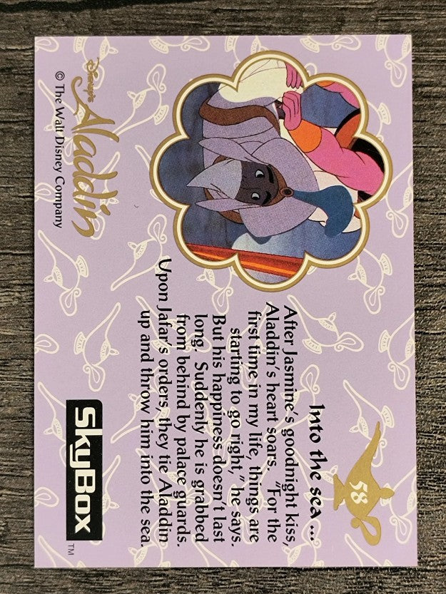 1993 SkyBox Aladdin #58 Into the sea