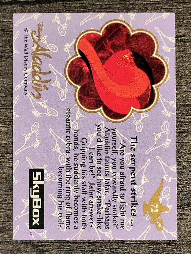 1993 SkyBox Aladdin #72 The serpent strikes