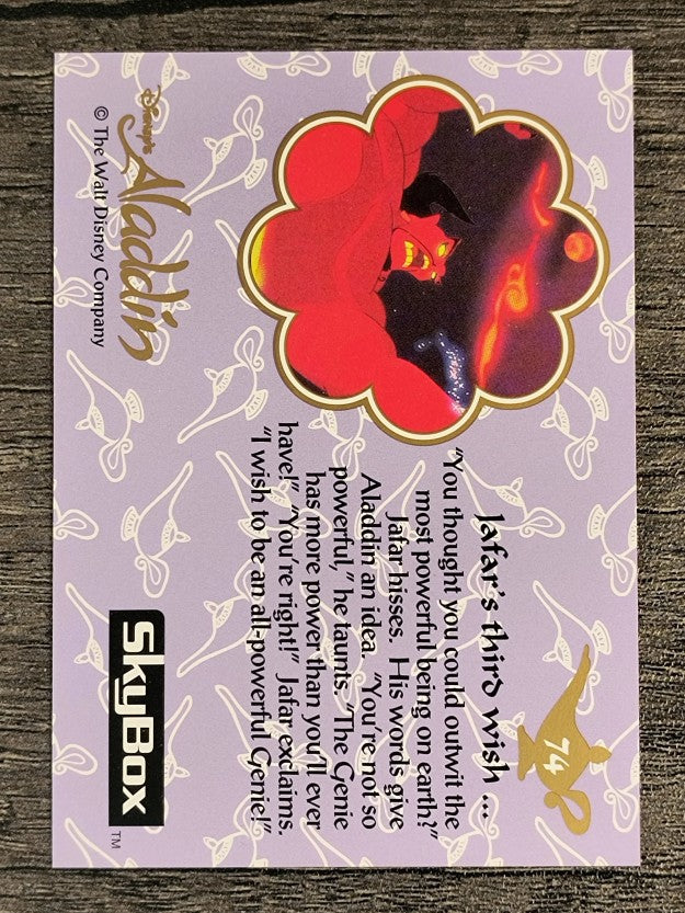 1993 SkyBox Aladdin #74 Jafar's third wish