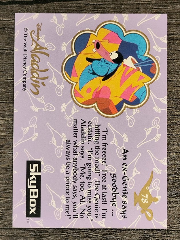 1993 SkyBox Aladdin #78 An ex-Genie says goodbye