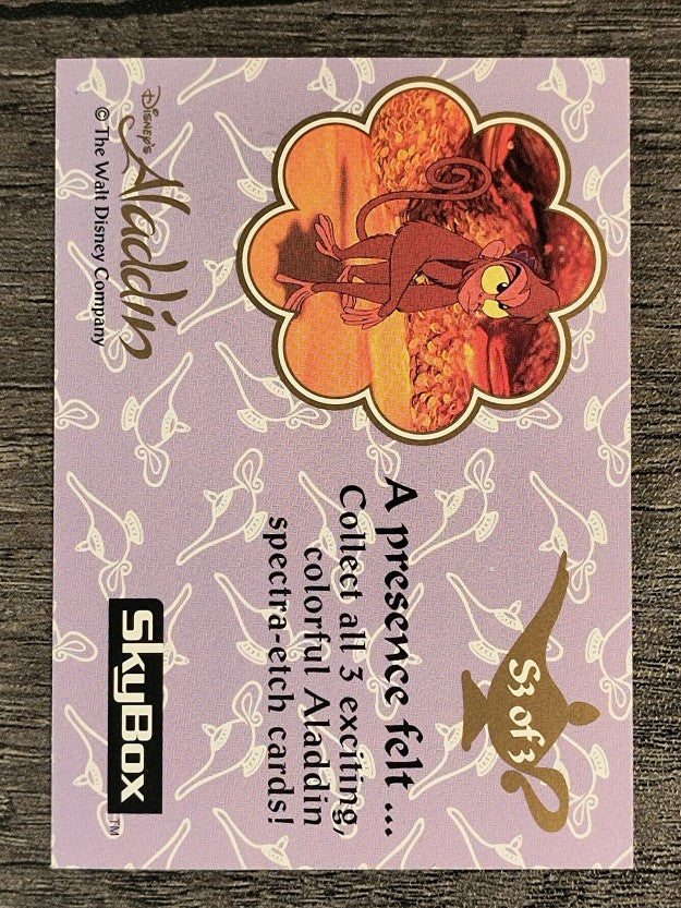 1993 SkyBox Aladdin Spectra-Etch #S3 A presence felt
