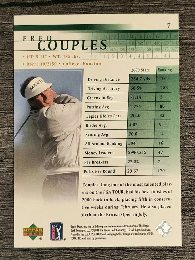 2001 Upper Deck #7 Fred Couples