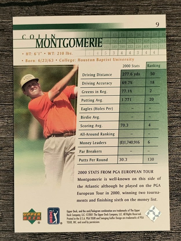 2001 Upper Deck #9 Colin Montgomerie