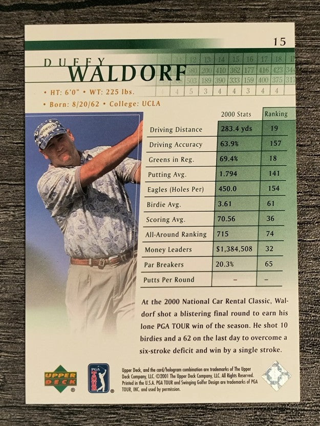 2001 Upper Deck #15 Duffy Waldorf