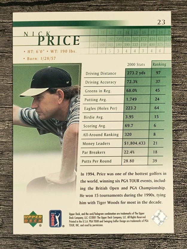 2001 Upper Deck #23 Nick Price