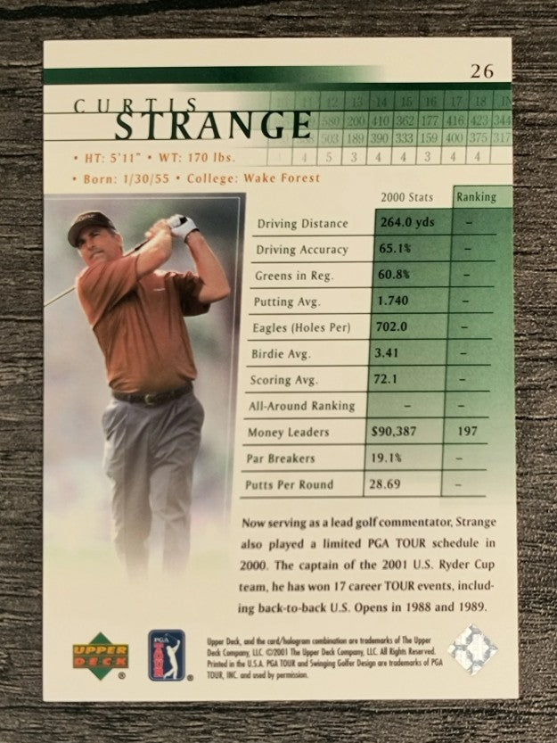 2001 Upper Deck #26 Curtis Strange