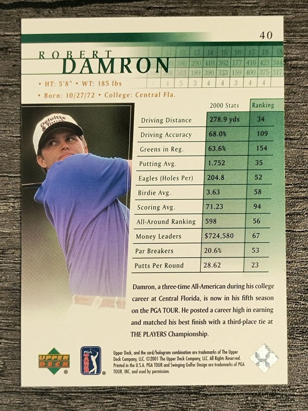 2001 Upper Deck #40 Robert Damron RC