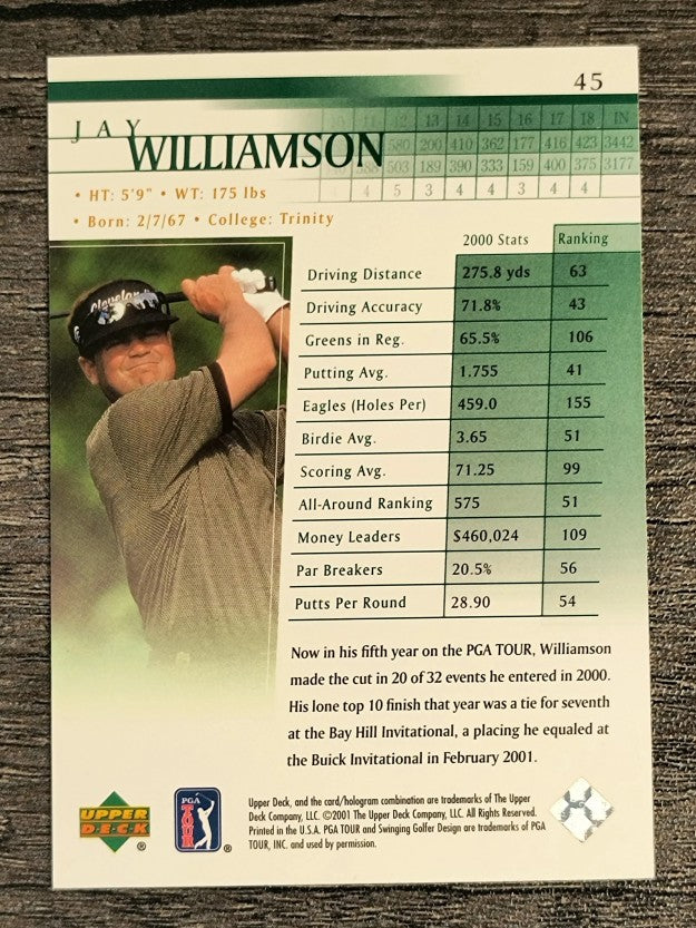 2001 Upper Deck #45 Jay Williamson RC