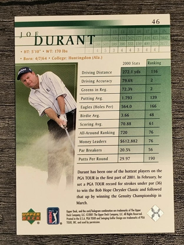 2001 Upper Deck #46 Joe Durant RC