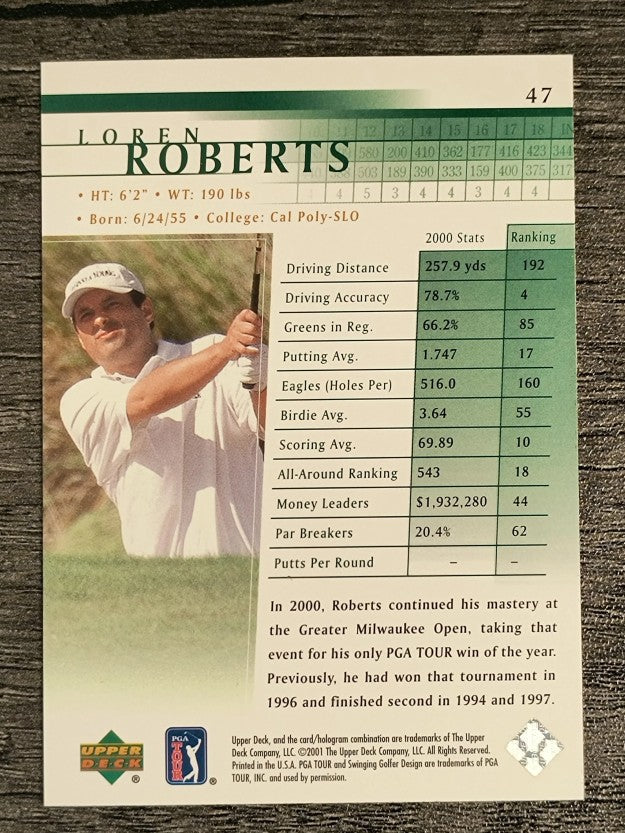 2001 Upper Deck #47 Loren Roberts