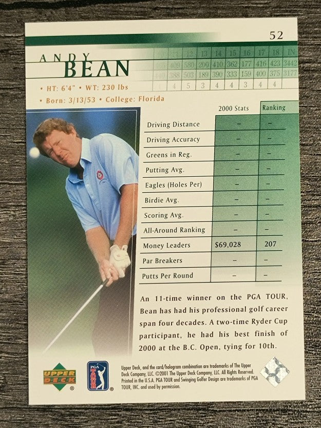 2001 Upper Deck #52 Andy Bean