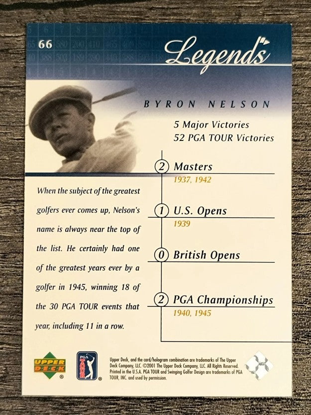 2001 Upper Deck #66 Byron Nelson