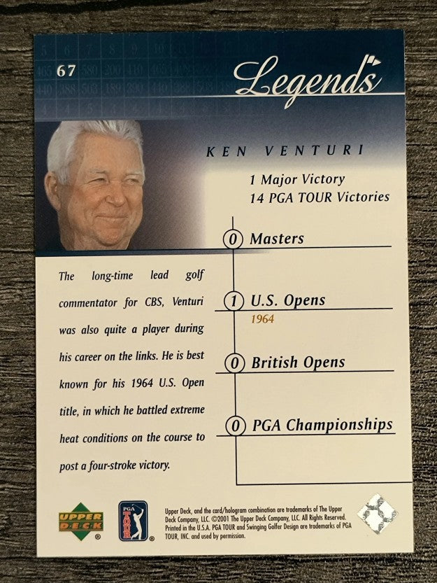 2001 Upper Deck #67 Ken Venturi RC