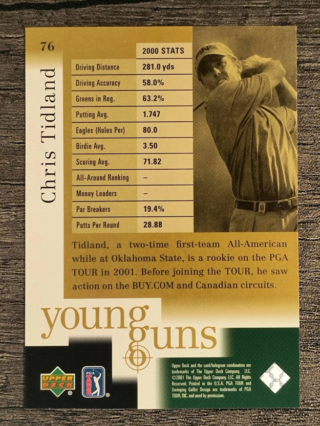 2001 Upper Deck #76 Chris Tidland YG RC