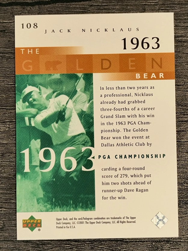 2001 Upper Deck #108 J.Nicklaus GB 63 PGA
