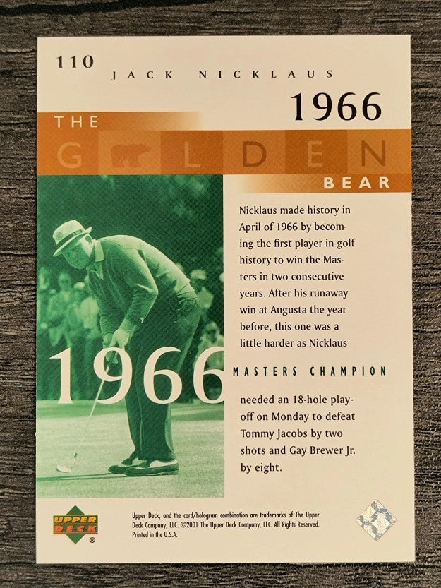 2001 Upper Deck #110 J.Nicklaus GB 66 Masters