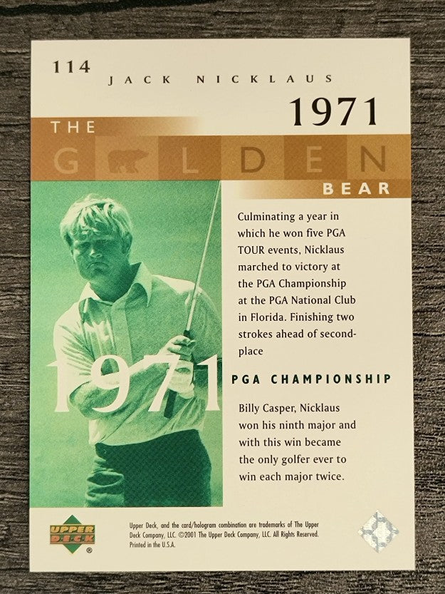 2001 Upper Deck #114 J.Nicklaus GB 71 PGA