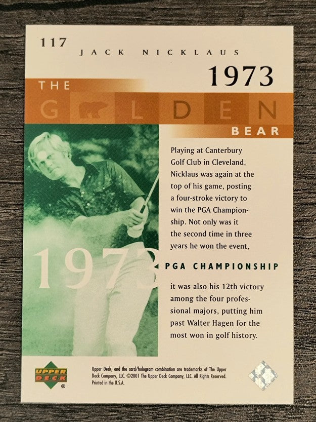 2001 Upper Deck #117 J.Nicklaus GB 73 PGA