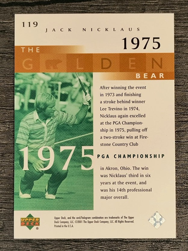 2001 Upper Deck #119 J.Nicklaus GB 75 PGA